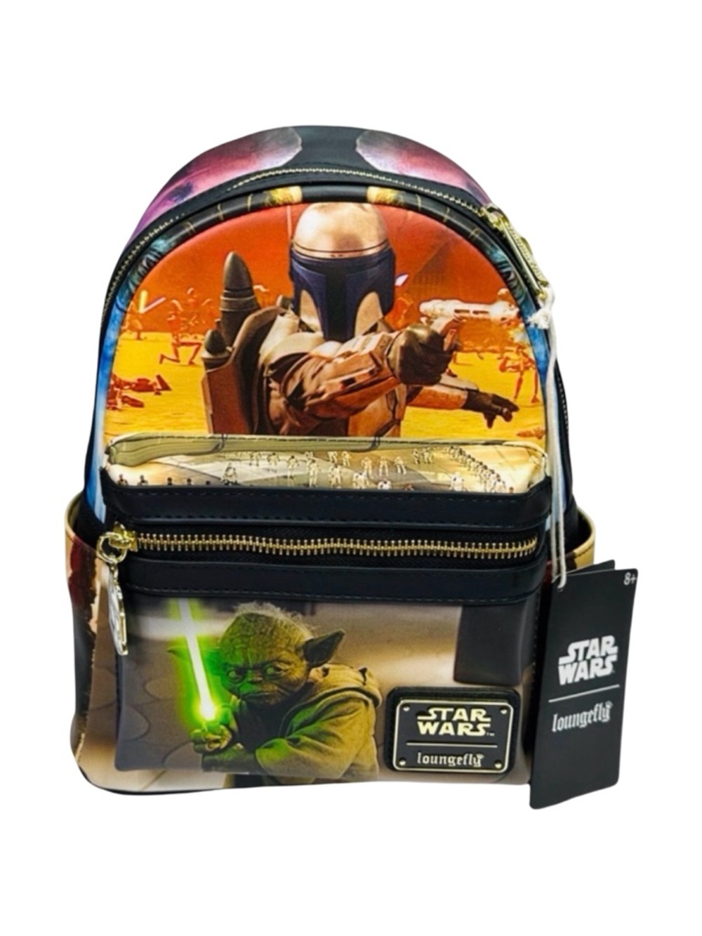 Loungefly x Star Wars Episode II Attack of the Clones Mini Backpack 10”x9”x4.5”